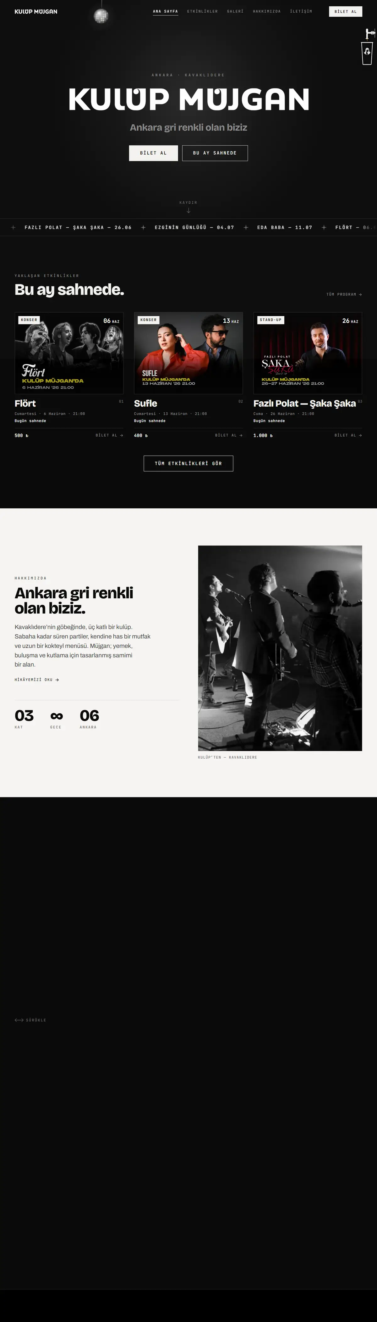 Kulüp Müjgan — site screenshot